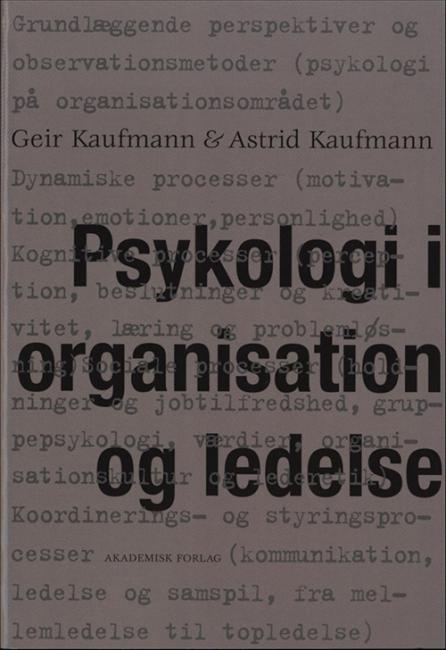 Psykologi i organisation og ledelse
